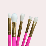 5 pcs pink brush set