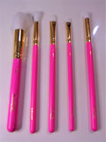5 pcs pink brush set